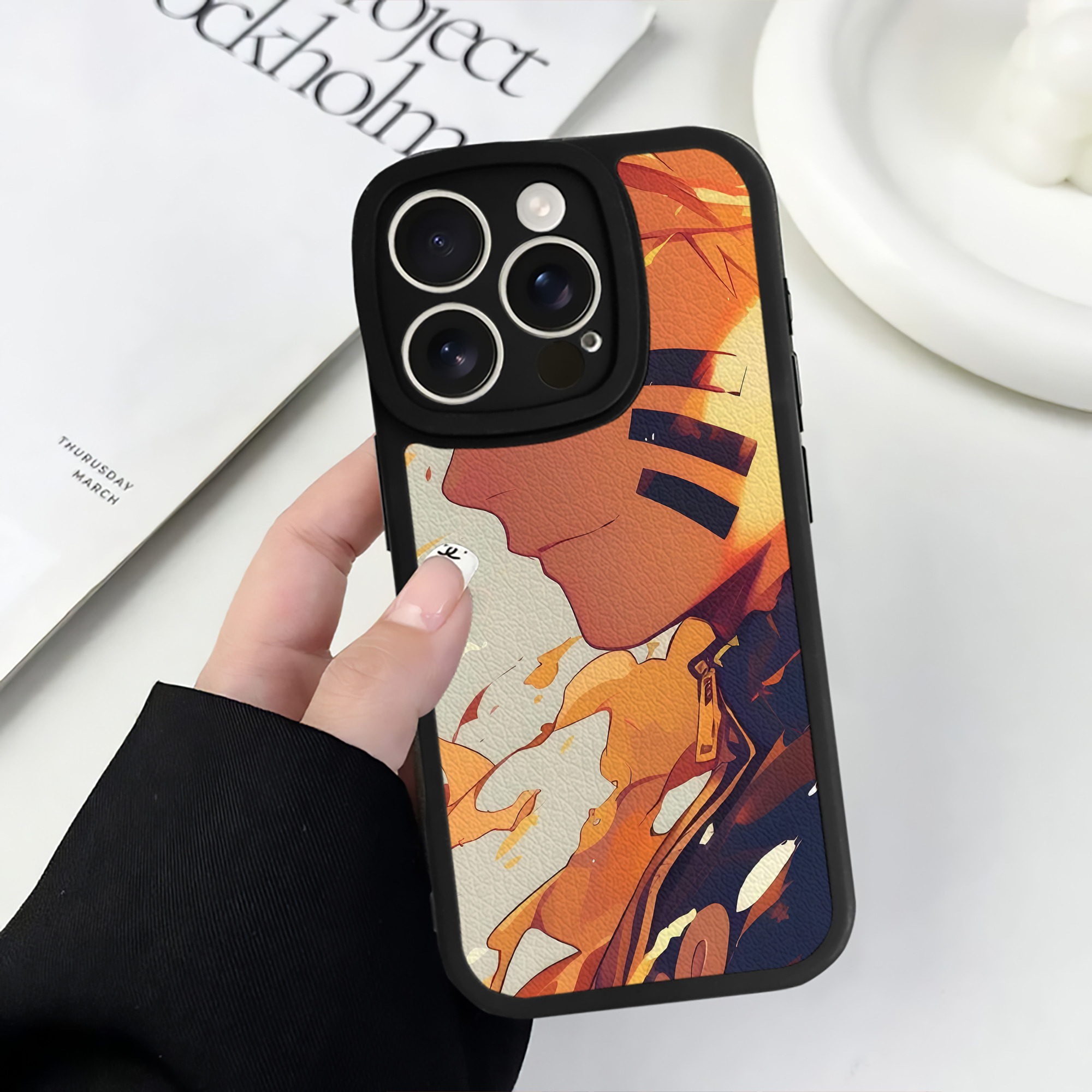 （画像用） NARUTO -ナルト- NARUTO -ナルト- 疾風伝 【iPhone 16シリーズ対応】シリコンスマホケース（レザー調） 材質：シリコン